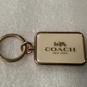 Vintage Coach New York Gold-tone Keychain/Key Holder/Bag Charm